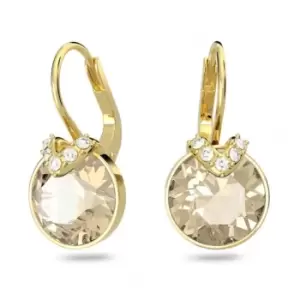 Bella Gold-Tone Plated Round Cut V Drop Earrings 5662093