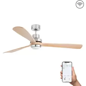 Faro Lantau Extra Large LED Matt Nickel, Pine Ceiling Fan dc Smart 15W 3000K, 6 Speed