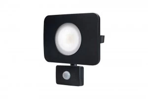 LED Floodlight 50W 4000K 4500lm PIR Sensor / Override Matt Black IP64