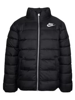 Nike Kids Mid Weight Down Puffer Jacket, Black, Unisex, Jackets & Outerwear, 86K201-023