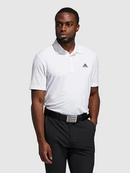 adidas Golf Ultimate365 Solid Polo Shirt - White, Size L, Men