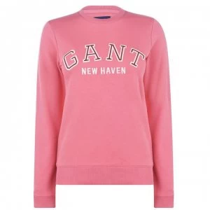 Gant Logo Crew Sweatshirt - 665 Rose