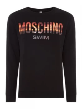 Mens Moschino Logo Sweatshirt Black