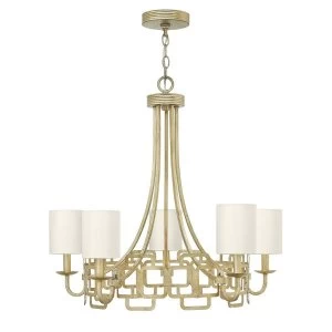 5 Light Multi Arm Chandelier Silver Finish, E14