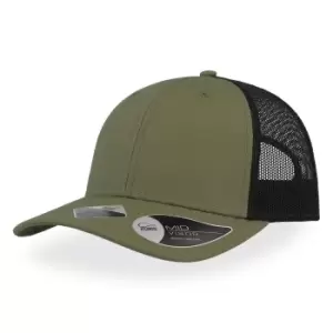 Atlantis Recy Three Recycled 6 Panel Trucker Cap (One Size) (Olive/Black)