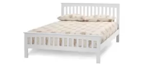 Serene Amelia Hevea 4ft Small Double Opal White Bed Frame