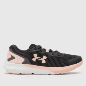 Under Armour Grey Charged Rogue 3 Girls Youth Trainers