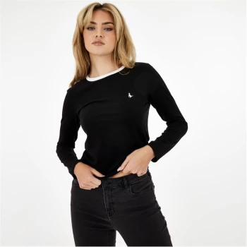 Jack Wills Trinkey Long Sleeve Ringer T-Shirt - Black