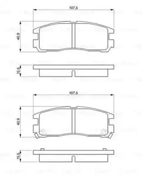 Bosch 0986461145 BP594 Brake Pad Set Disc Brake Rear Axle