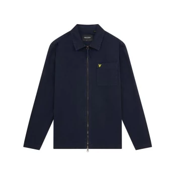 Lyle and Scott Washed Twill Overshirt - Dark Navy Z271