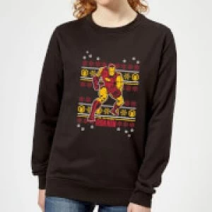 Marvel Iron Man Womens Christmas Sweatshirt - Black - S