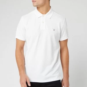 GANT Mens Original Pique Polo Shirt - White - S