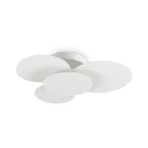 Ideal Lux Cloud Circles Decorative Flush Ceiling Light White 52cm 3000K