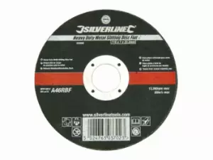 Silverline 103662 Heavy Duty Metal Slitting Disc Flat 115 x 1.2 x 22.23mm