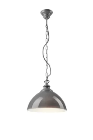 Dome Pendant Ceiling Lights Grey, 1x E27