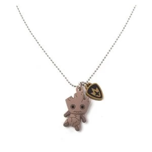 Marvel Comics - Guardians of the Galaxy Groot Kawaii 3D Rubber Pendant Chain Necklace