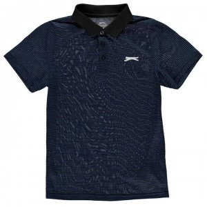 Slazenger Micro Stripe Polo Shirt Junior Boys - Blue