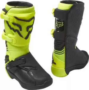 FOX Comp Youth Motocross Boots, black-yellow, Size 39 40, black-yellow, Size 39 40