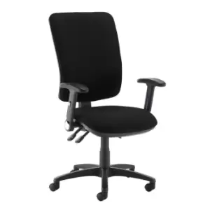 Dams MTO Senza Extra High Back Operator Chair with Folding Arms - Curacao Blue