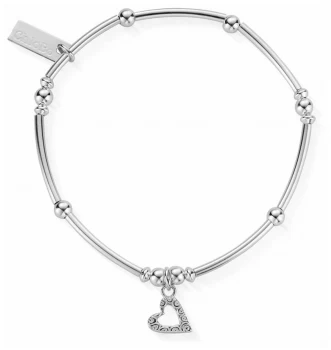 ChloBo Womens Mini Noodle Ball Patterned Heart Bracelet Jewellery