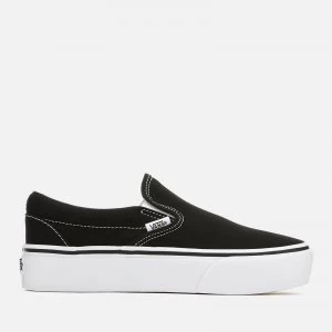 Vans Womens Classic Platform Slip-On Trainers - Black - UK 3