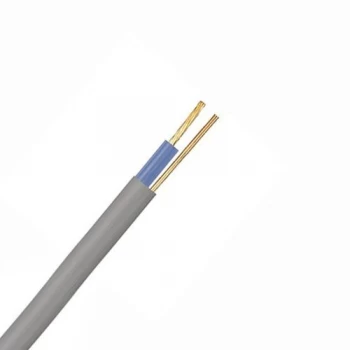 Zexum Grey 1.5mm 16A Blue Single Core and Earth 6241Y Flat PVC/PVC Harmonised Lighting Power Cable - 10 Meter