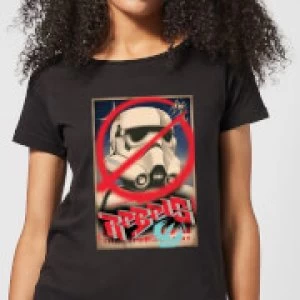 Star Wars Rebels Poster Womens T-Shirt - Black - M