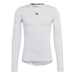 adidas Techfit Training Long-Sleeve Top Mens - White