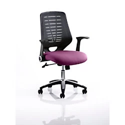 Relay Task Operator Chair Bespoke Colour Black Back Purple