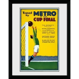 Transport For London Metro To The Cup Final 12" x 16" Framed Collector Print