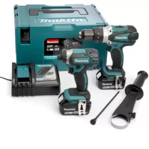 Makita - DLX2145GJ 18V Combi Drill & Impact Driver Twin Pack (2 x 6.0Ah Batteries) DLX2145GJ