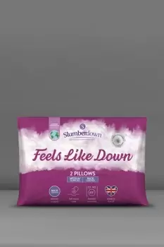 2 Pack Feels Like Down Medium Support Pillows