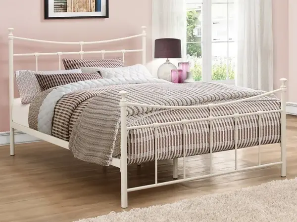 Birlea Emily 4ft6 Double Cream Metal Bed Frame