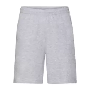 Fruit Of The Loom Mens Lightweight Casual Fleece Shorts (240 GSM) (S) (Heather Grey)