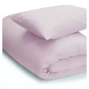 Easy Care Minimum Iron Duvet Cover Double Powder Pink