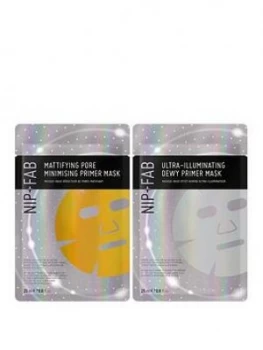 Nip + Fab Mattifying Oil Control Primer Mask & Ultra-Illuminating Dewy Primer Mask Duo