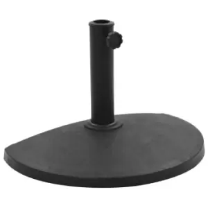 Vidaxl Parasol Base Half Round Polyresin 9Kg Black