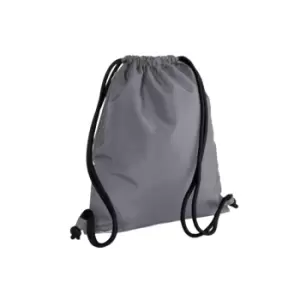 Bagbase Icon Drawstring Bag/Gymsac (One Size) (Graphite Grey/Black)