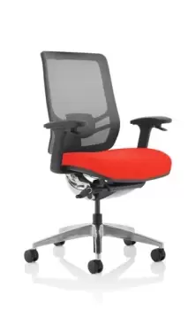 Ergo Click Bespoke Fabric Seat Tabasco Orange Black Mesh Back