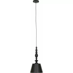 Premier Housewares - Chandelier / Ceiling Light Matte Black Pendant Lights For Ceiling / Hallway / Living Room Robust Metal Hanging Lighting For