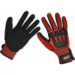 Loops - pair Cut & Impact Resistant Gloves - xl - Hook & Loop Wrist Strap - Washable