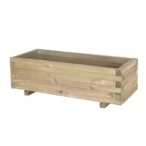 Forest Garden Agen Wooden Rectangular Planter 100Cm