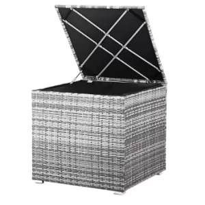 Polyrattan Support Box, Square, 75x75x70cm, Black, Brown, Cream, Grey Grey