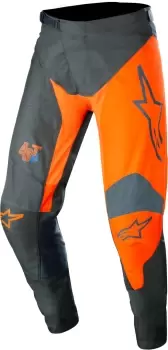 Alpinestars Racer Supermatic Motocross Pants, grey-orange, Size 32, grey-orange, Size 32