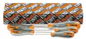 Beta Tools 1294 /S5 5pc Beta MAX Screwdriver Set for Headless Slotted Screws