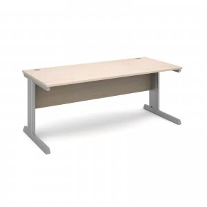 Vivo Straight Desk 1800mm x 800mm - Silver Frame Maple Top