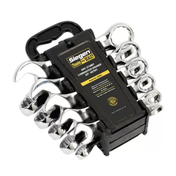 Genuine SEALEY S0561 Combination Spanner Set 10pc Stubby Metric