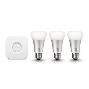 Philips Hue White and Color Ambiance Bridge and A60 LED Bulb (10W) Starter Kit