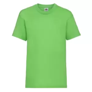 Fruit Of The Loom Childrens/Kids Unisex Valueweight Short Sleeve T-Shirt (Pack of 2) (3-4) (Lime)