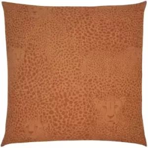 Hidden Cheetah Cushion Terracotta